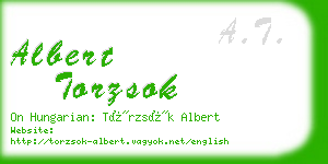 albert torzsok business card